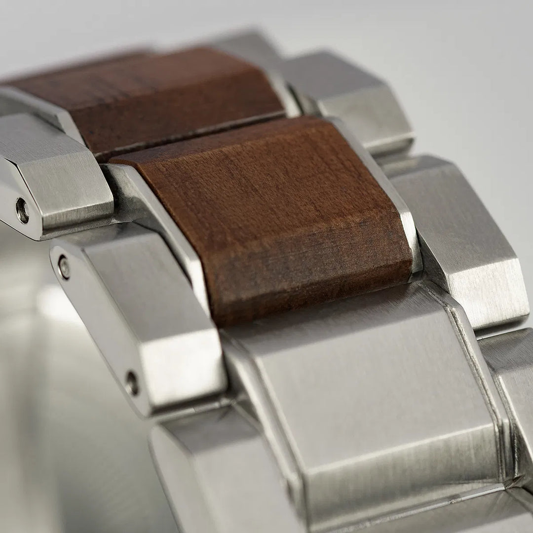 Jacques Lemans Eco Power 1-2115J - Herren Solaruhr 44mm Holz-Design