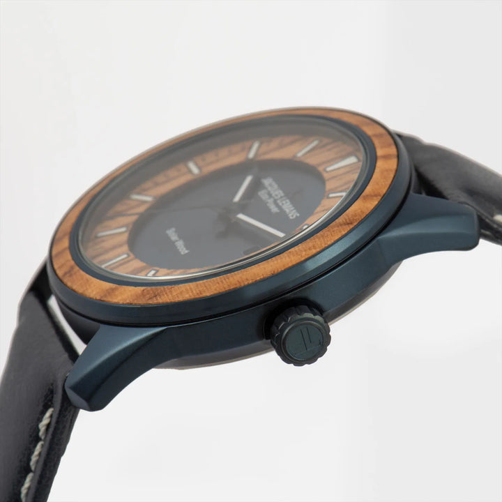 Jacques Lemans Eco Power 1-2116K - Herren Solaruhr 40mm AppleSkin Blau