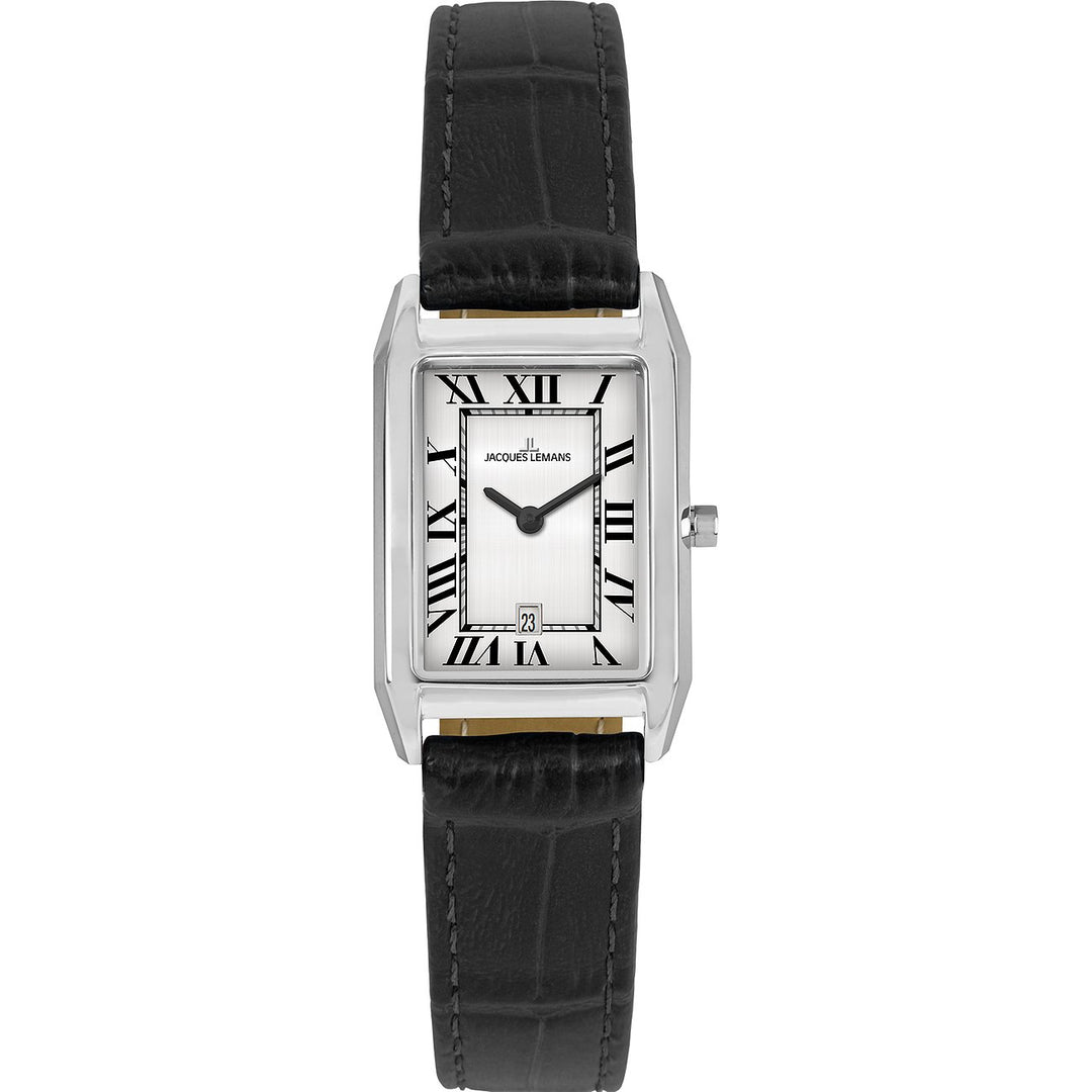 Jacques Lemans Torino 1-2189.1N - Elegante Damen Quarzuhr rechteckig Leder