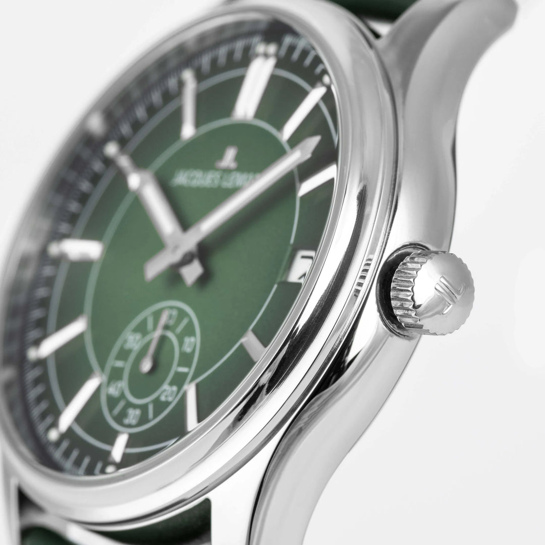 Jacques Lemans Derby 1-2197C - Elegante Herren Quarzuhr mit grünem Zifferblatt