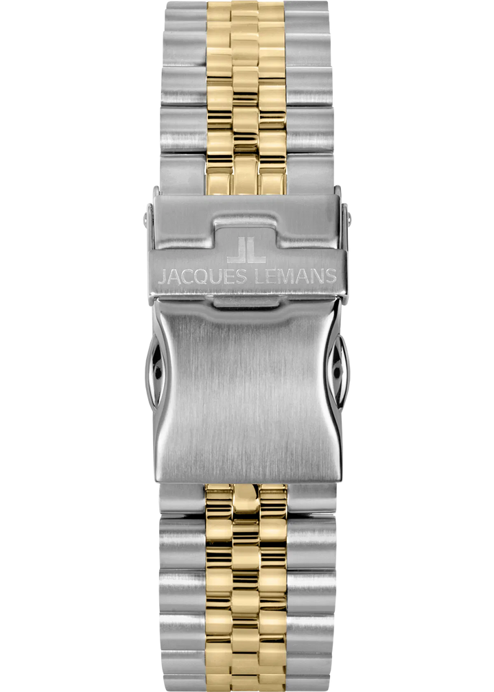 Jacques Lemans Liverpool Diver 1-2205N - Herren Taucheruhr IP-Gold Bicolor 41mm