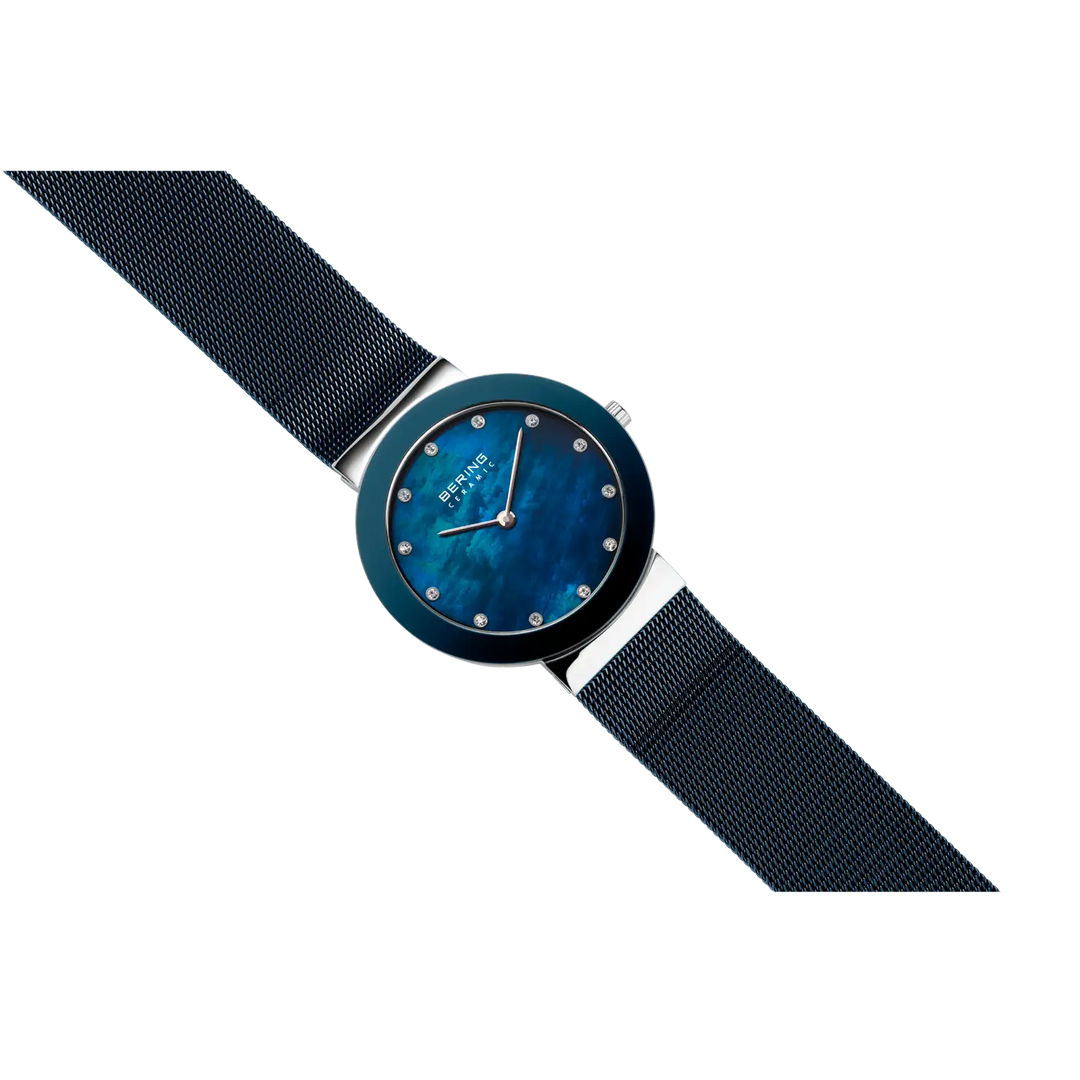 Bering Ceramic silber/blau, 11435-387