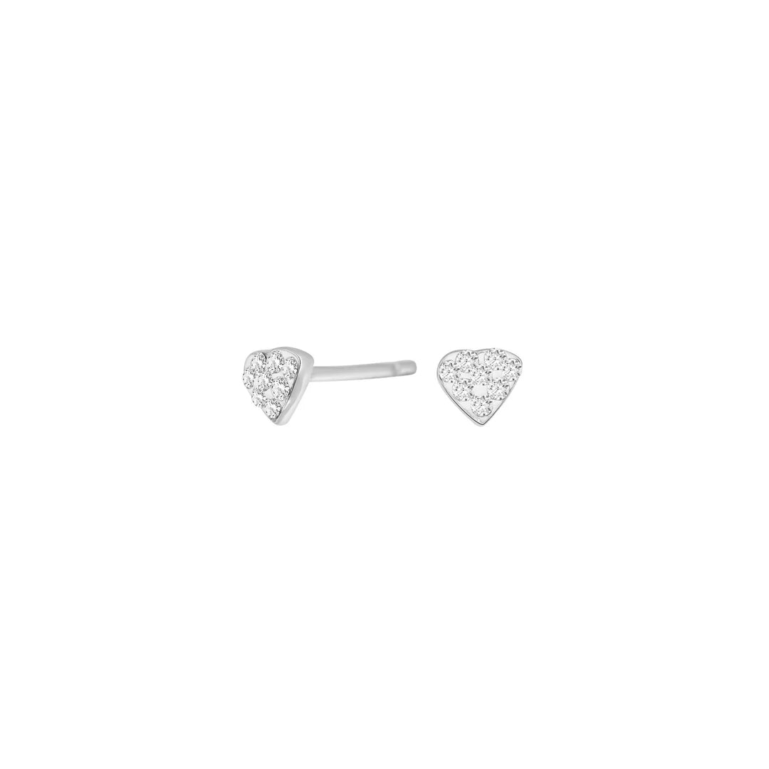 NOA Kids Ohrstecker Herz, Sterlingsilber Zirkonia