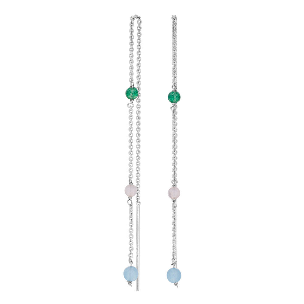 Ohrringe SWEETS52 Sterlingsilber, 13 cm, Halbedelsteine