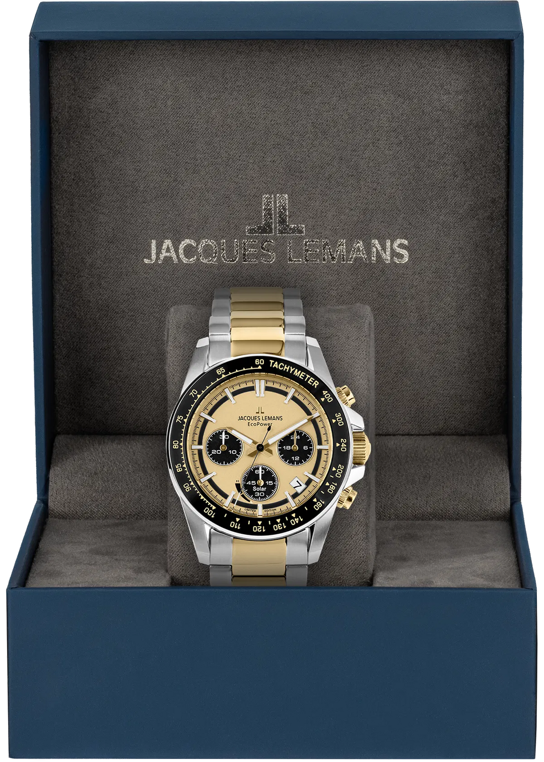 Jacques Lemans Eco Power 50-1D - Herren Solaruhr Limited Edition Bicolor