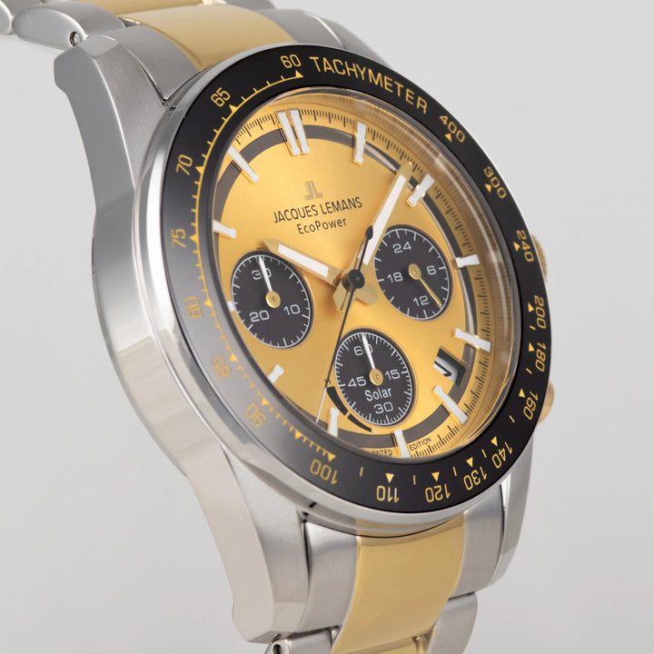 Jacques Lemans Eco Power 50-1D - Herren Solaruhr Limited Edition Bicolor
