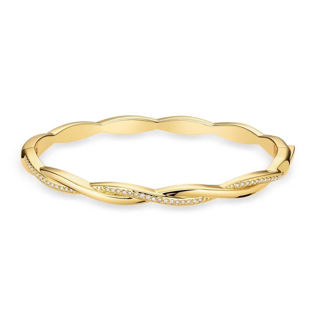 Bering Armreif "Pavé Twisted" Edelstahl vergoldet