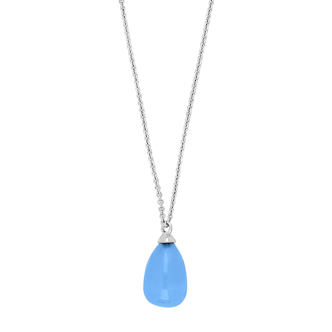 Halskette SWEETS52 Sterlingsilber, blauer Chalzedon