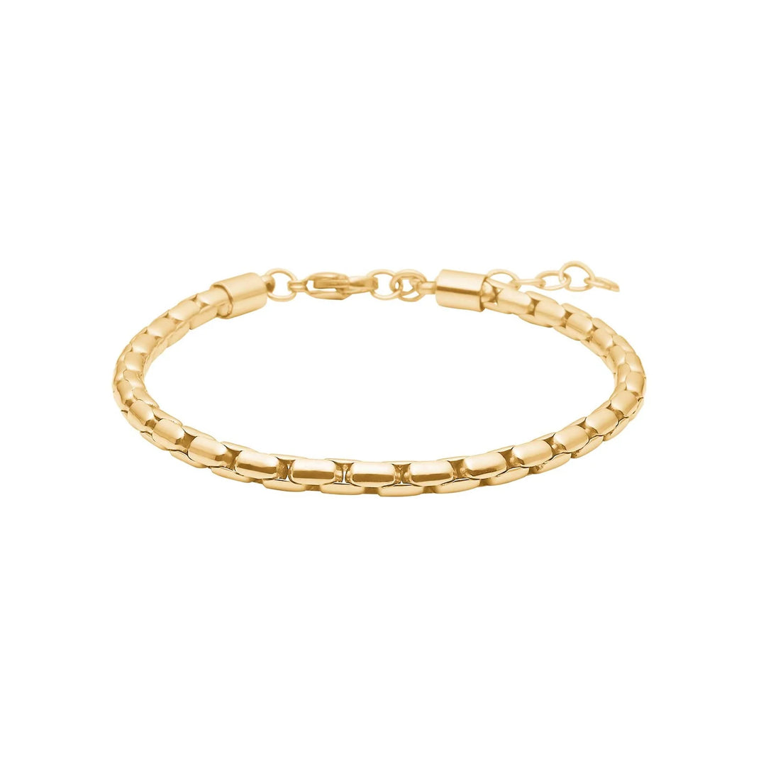 SON of NOA Edelstahl Armband Herren - 18k Goldplattiert IP 19cm