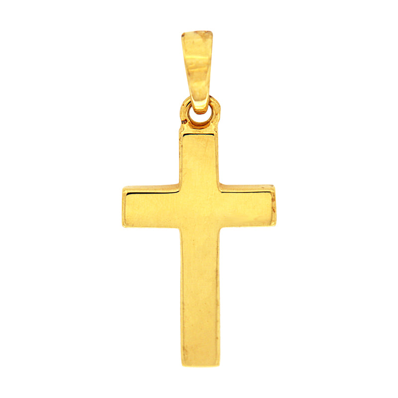 Kreuz Anhänger 925 Sterlingsilber vergoldet | 17 x 11 mm