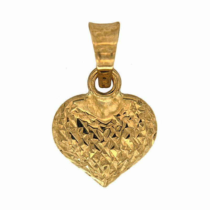 Herz Anhänger Gelbgold diamantiert | 8mm Echtgold