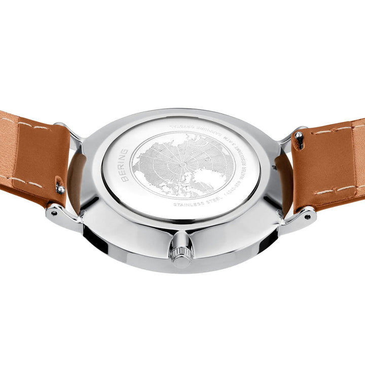 Bering Classic Herrenuhr Silber 14040-508 | Grünes Zifferblatt & Saphirglas
