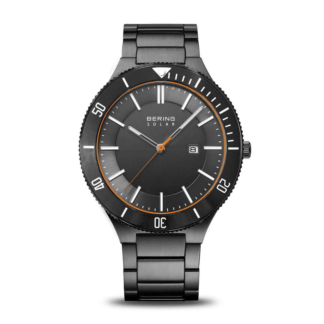 Bering Solar Herrenuhr 14443-779 - Grau poliert/gebürstet