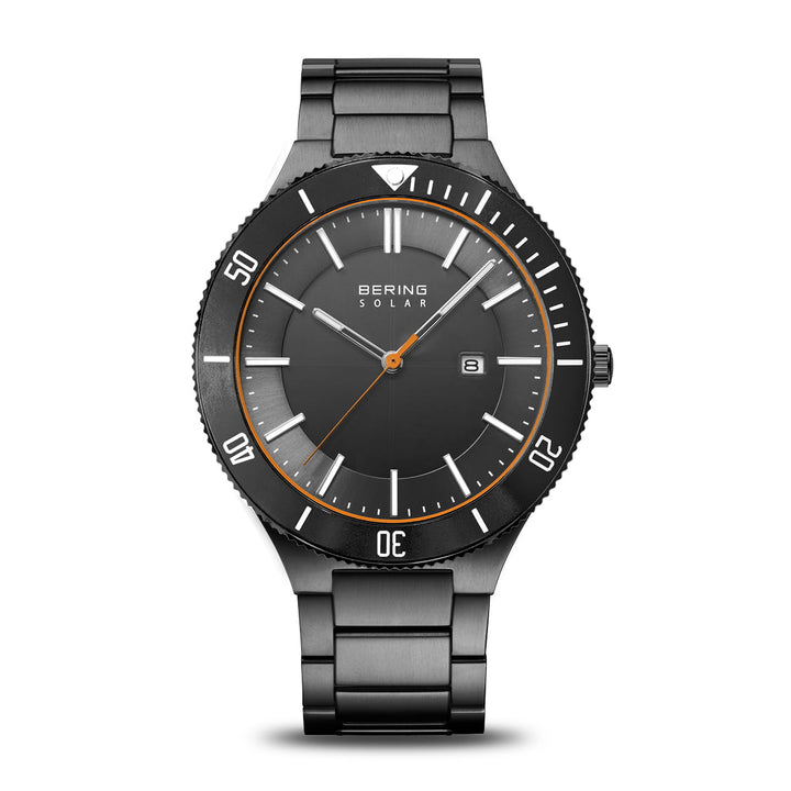 Bering Solar Herrenuhr 14443-779 - Grau poliert/gebürstet