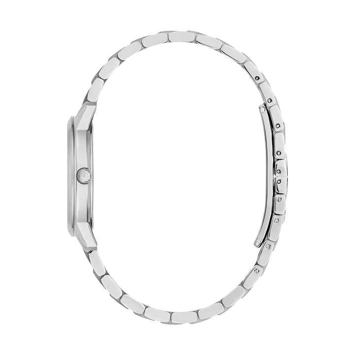 Bulova Sutton 96P233 Damenuhr - Edelstahl mit 3 Diamanten & Perlmutt-Zifferblatt