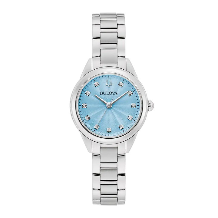 Bulova Sutton 96P250 Damenuhr - Edelstahl mit Diamanten & Saphirglas
