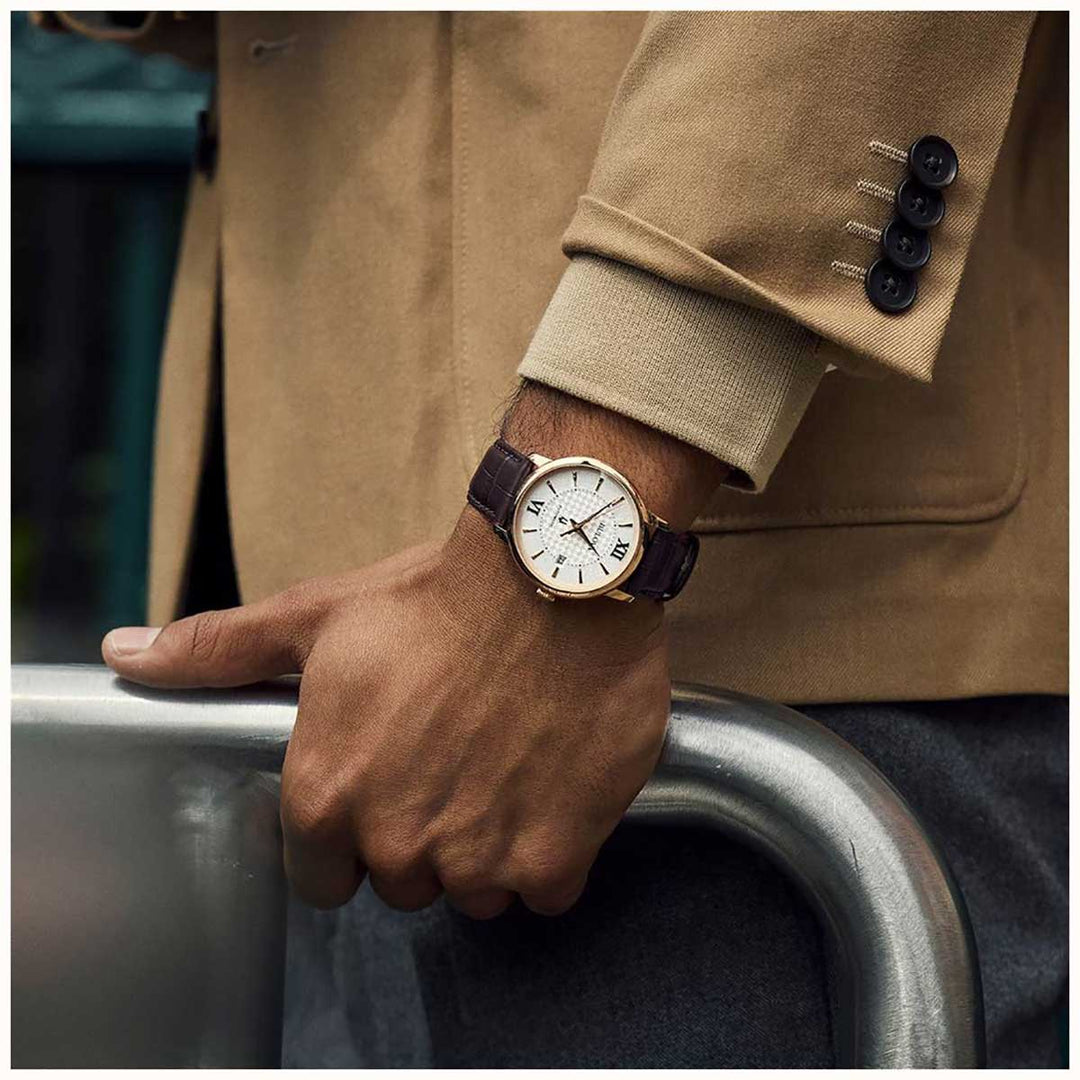 Bulova Hudson 97B225 Automatik - Herrenuhr mit Saphirglas & Roségold-Gehäuse