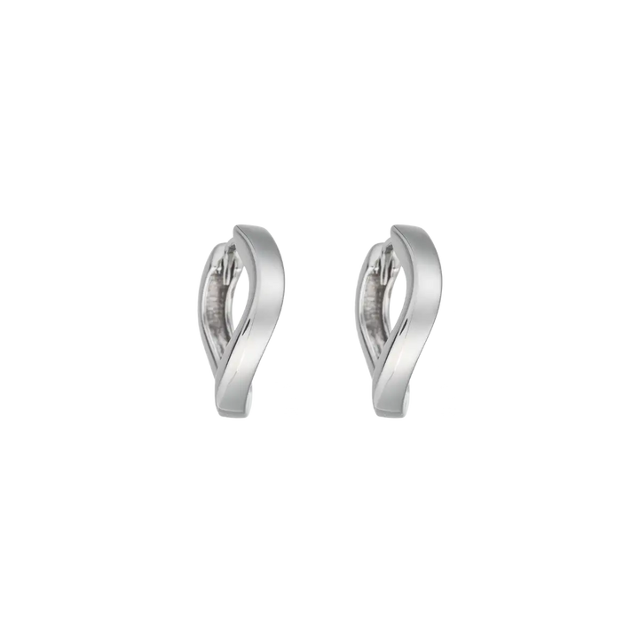 Creolen 925 Sterlingsilber geschwungen – Organische Ohrringe 15mm