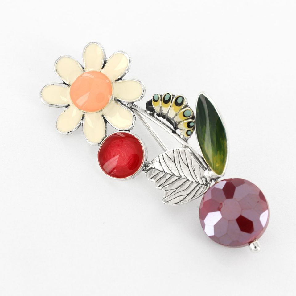Taratata Brosche Cocoon - Modeschmuck mit Glasperlen