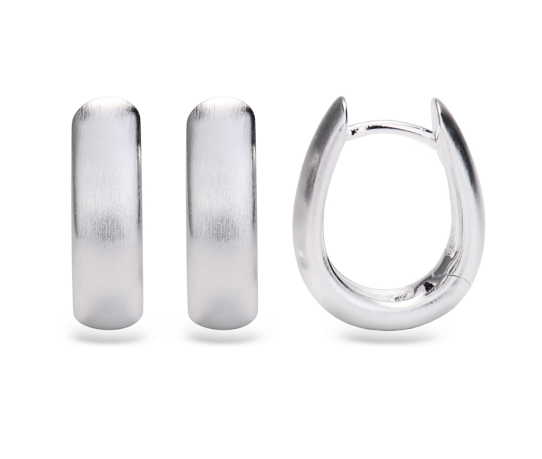 Creolen klein Sterlingsilber mattiert