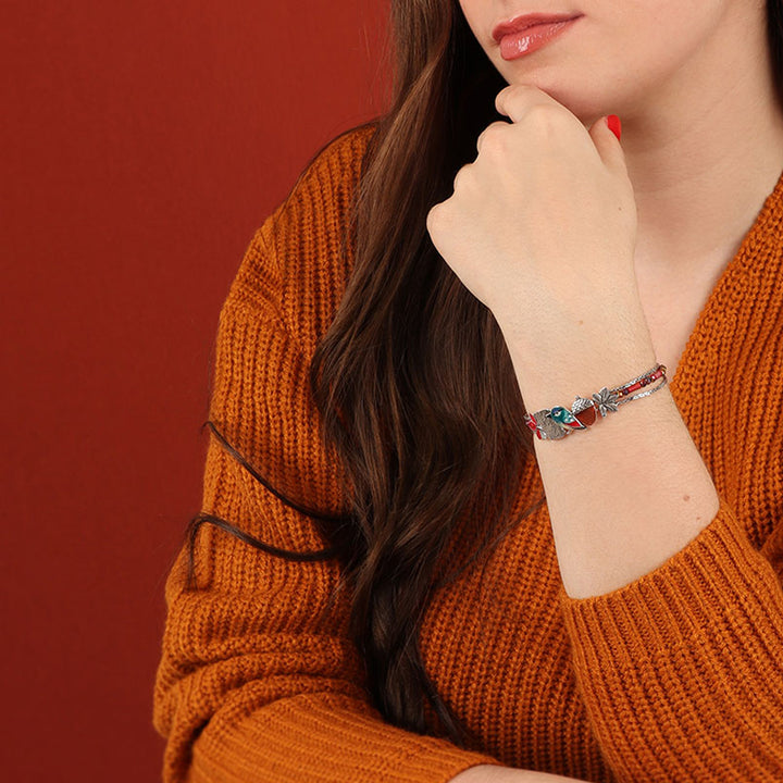 Taratata Armband Woody - Handbemaltes Tiermotiv | Modeschmuck