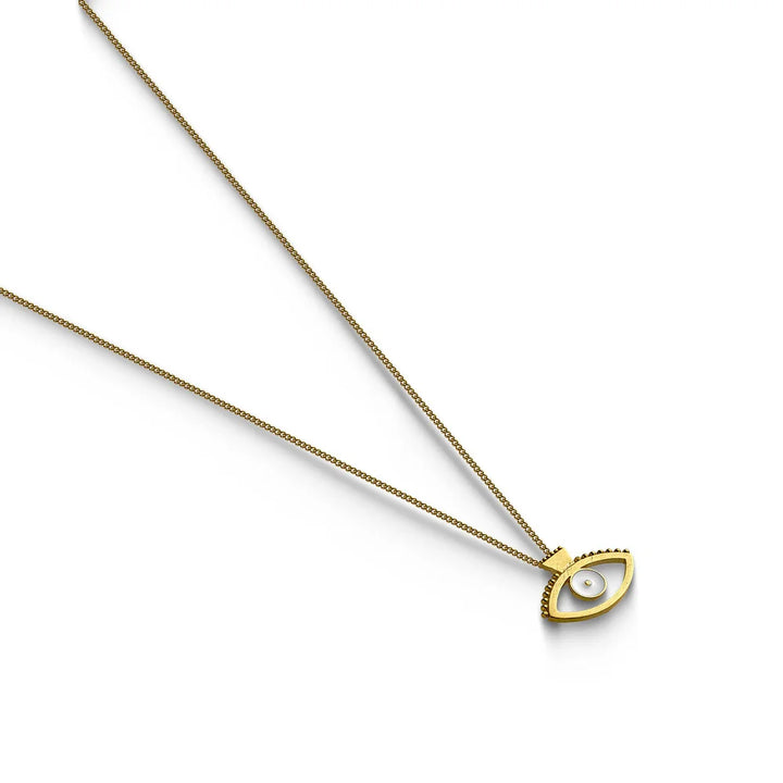 Halskette "The White Eye" Sterlingsilber vergoldet, M-450