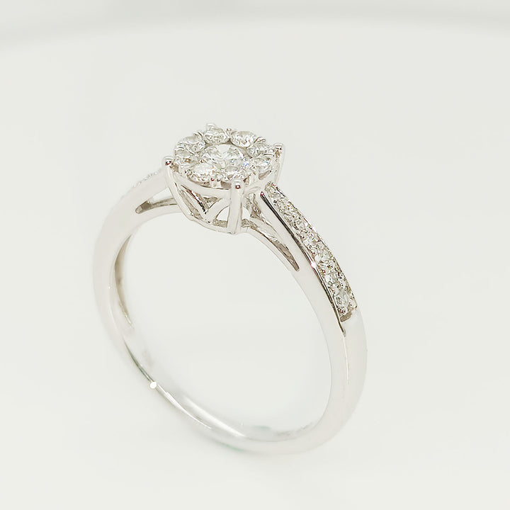 Verlobungsring 585 Weißgold mit 0,40 ct Brillanten