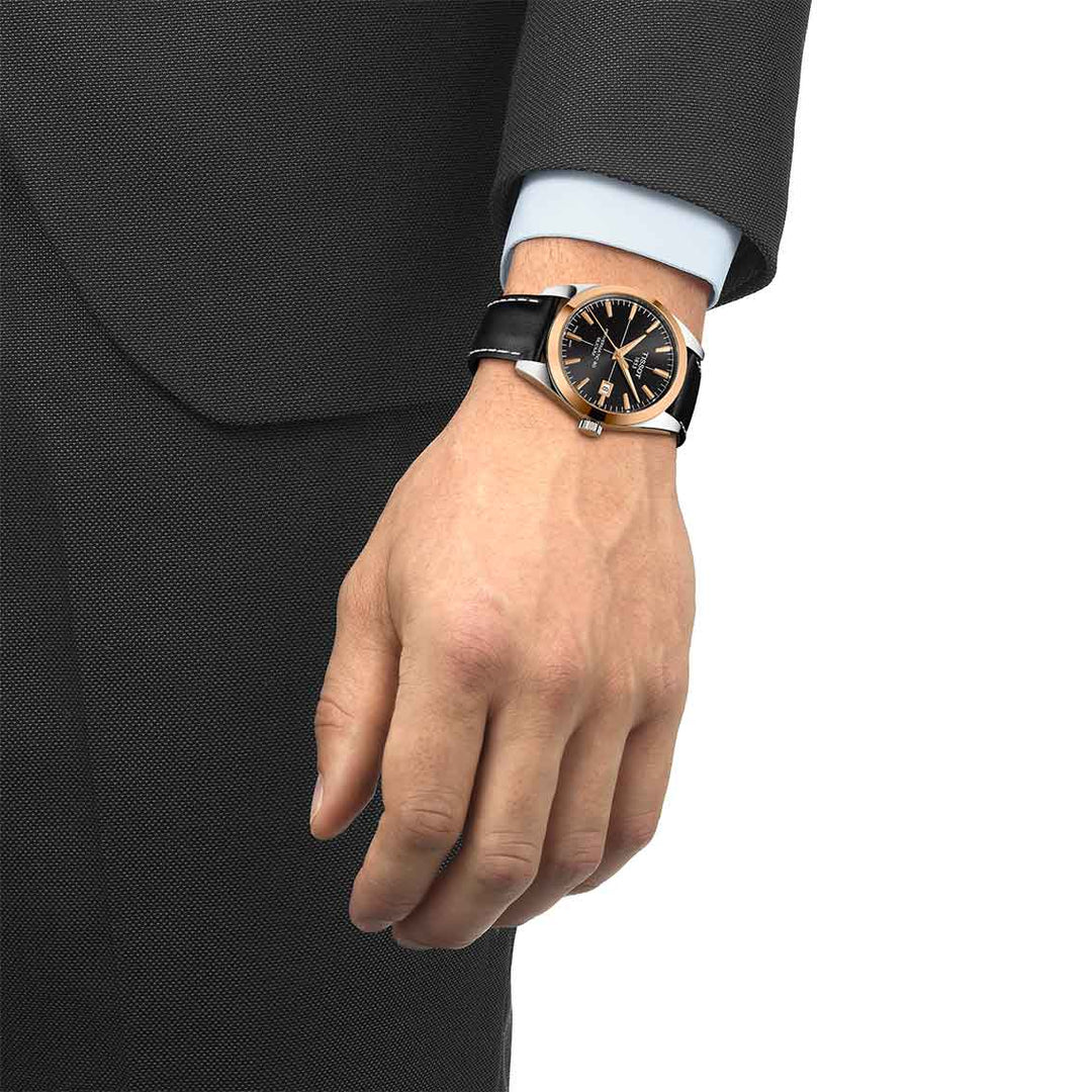 Tissot Herrenuhr Gentleman Gold Powermatic 80 Silicium T927.407.46.051.00