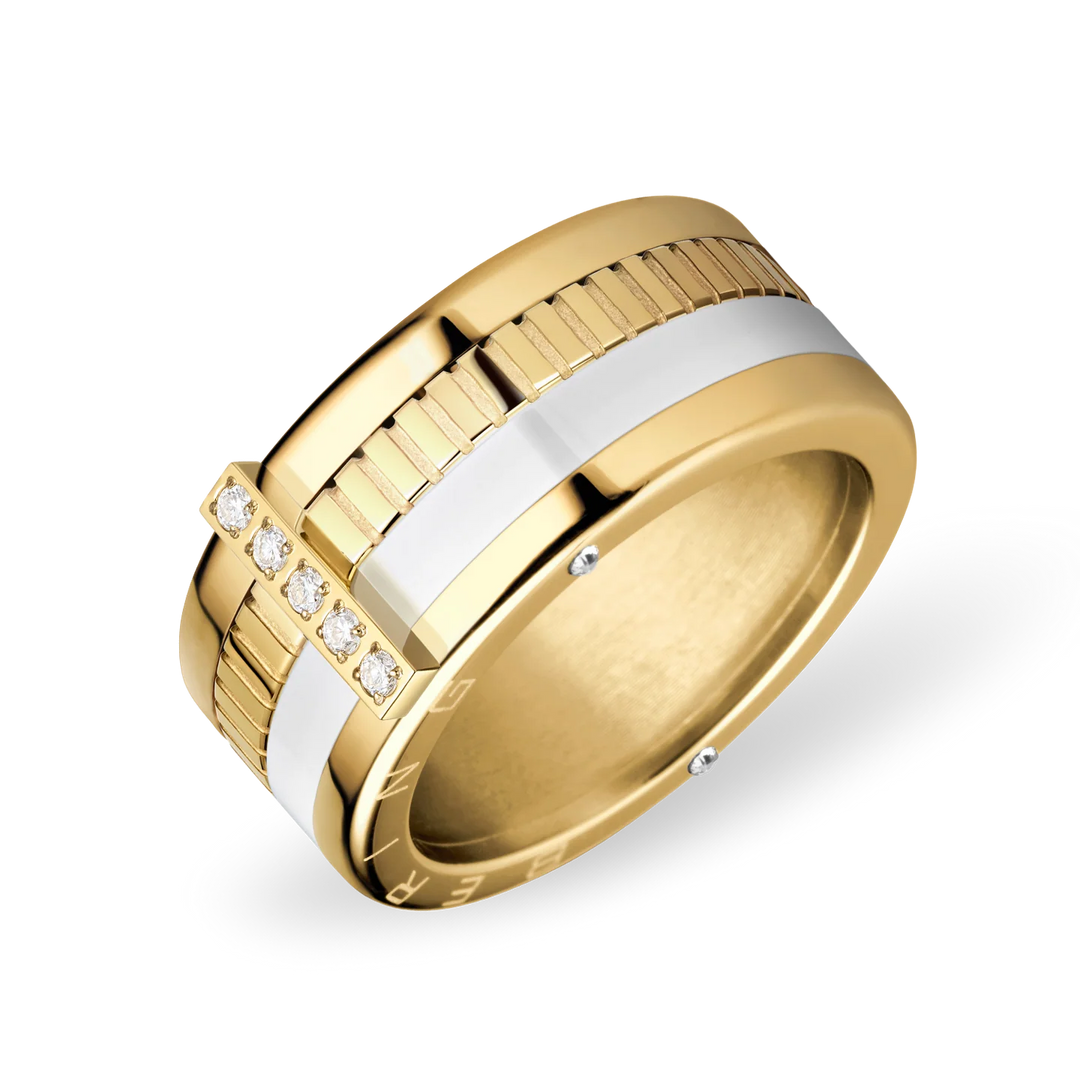 Bering Ring "Polar Sunrise" Edelstahl vergoldet