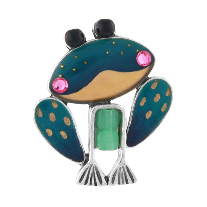 Taratata Brosche Rainette - Frosch-Modeschmuck mit Glimmer & Strass