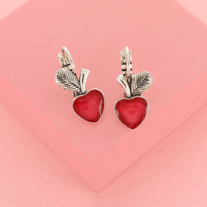 Taratata Ohrringe Raton Lover - Modeschmuck mit Pflanzenmotiv Rot