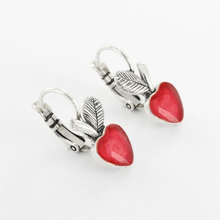 Taratata Ohrringe Raton Lover - Modeschmuck mit Pflanzenmotiv Rot