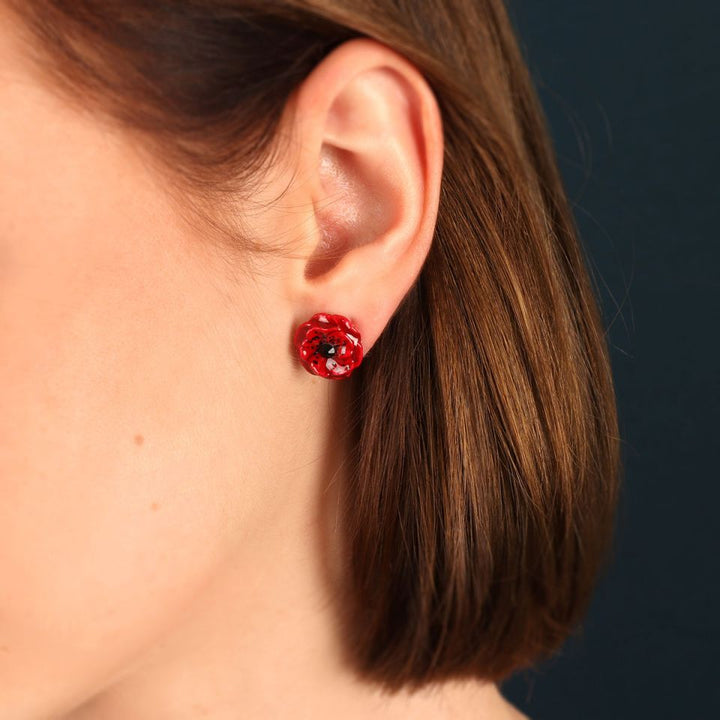 Taratata Ohrstecker Coquelicot - Modeschmuck Mohnblume
