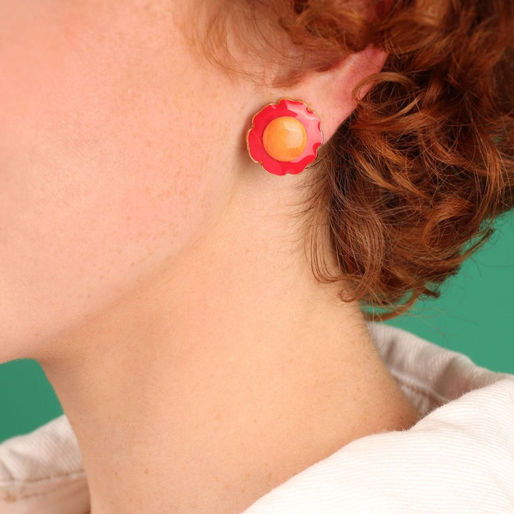 Taratata Ohrringe Arty – Bunte Clips mit handgemalten Mustern & Glimmer