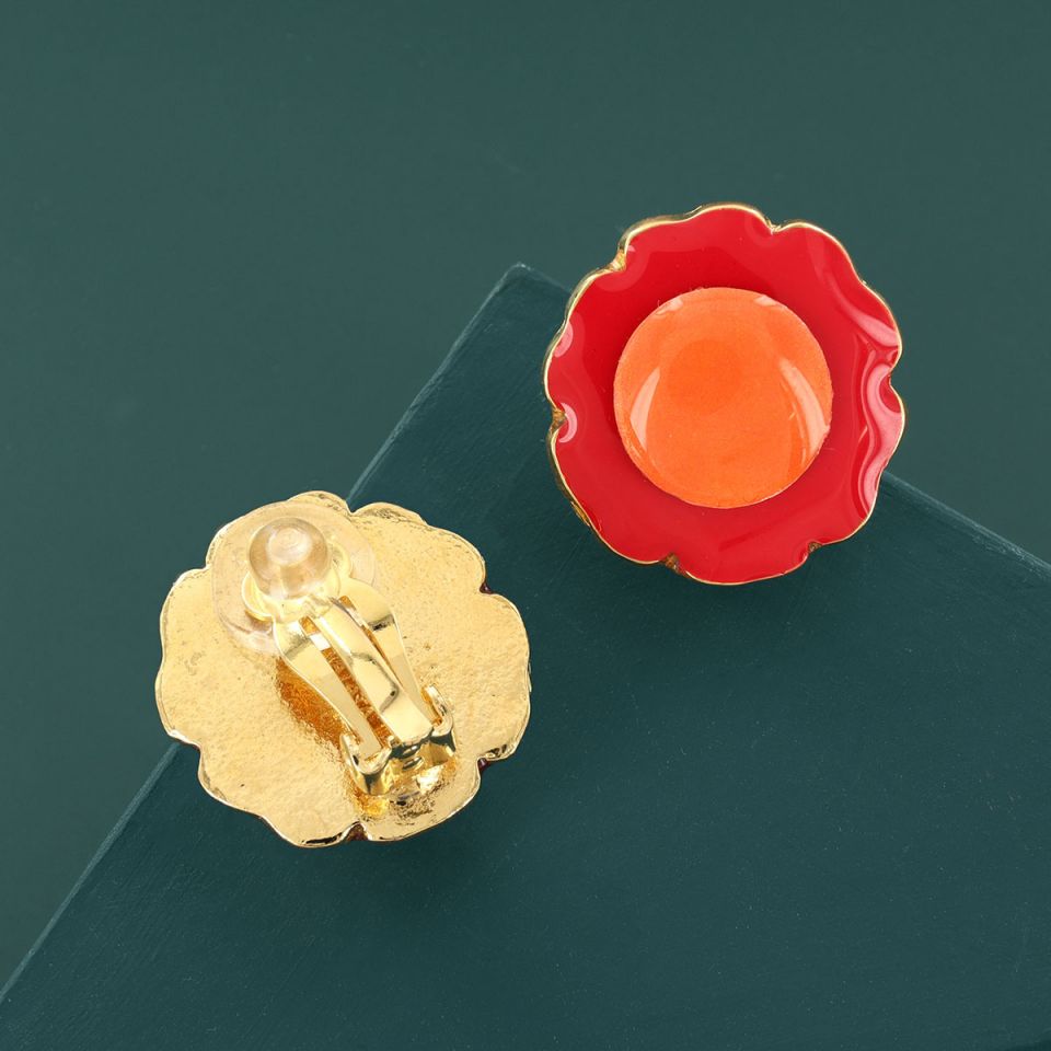 Taratata Ohrringe Arty – Bunte Clips mit handgemalten Mustern & Glimmer