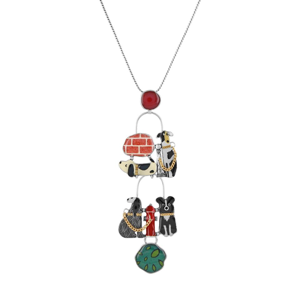 Taratata Halskette Pas Bouger! – Bunte Statement-Kette mit handgemalten Mustern