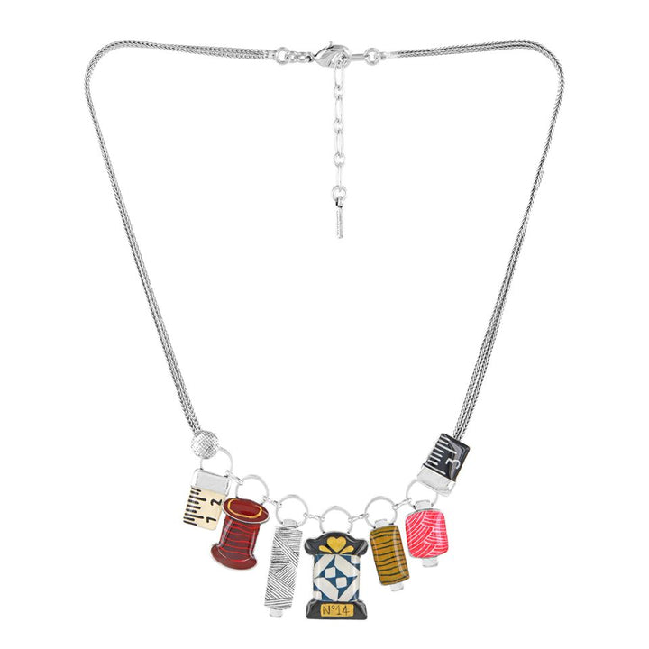 Taratata Halskette Ruban – Bunte Statement-Kette mit handgemalten Mustern