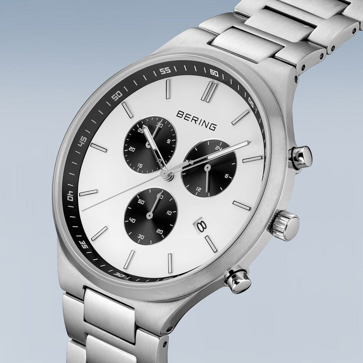 Bering Titan Chrono Silber 11743-704 | Ultraleicht & Chronograph