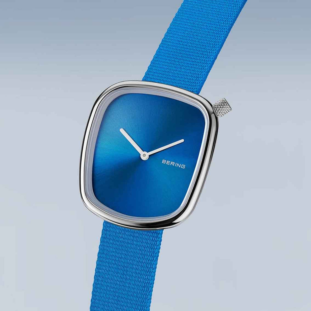 Bering Ocean Pebble Damenuhr 18034-308 - Silber glänzend
