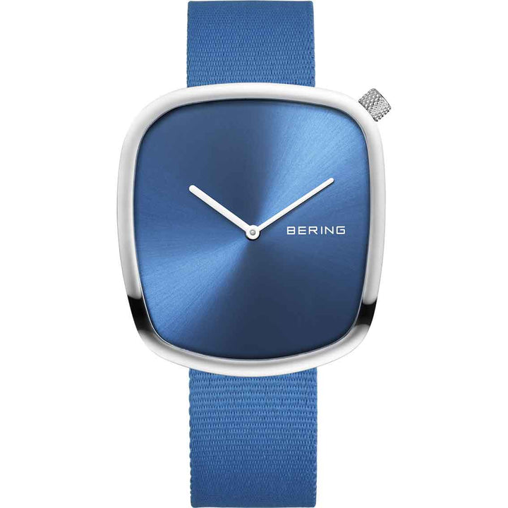Bering Ocean Pebble Unisex-Uhr 18040-308 - Silber glänzend