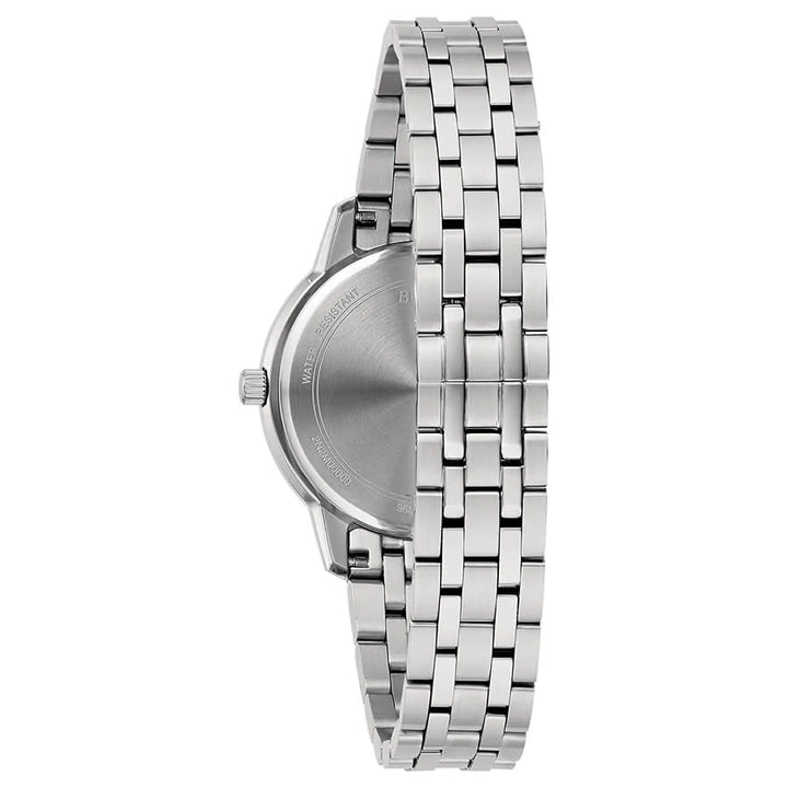Bulova Classic 96M165 Damenuhr - Edelstahl mit Datum & weißem Zifferblatt
