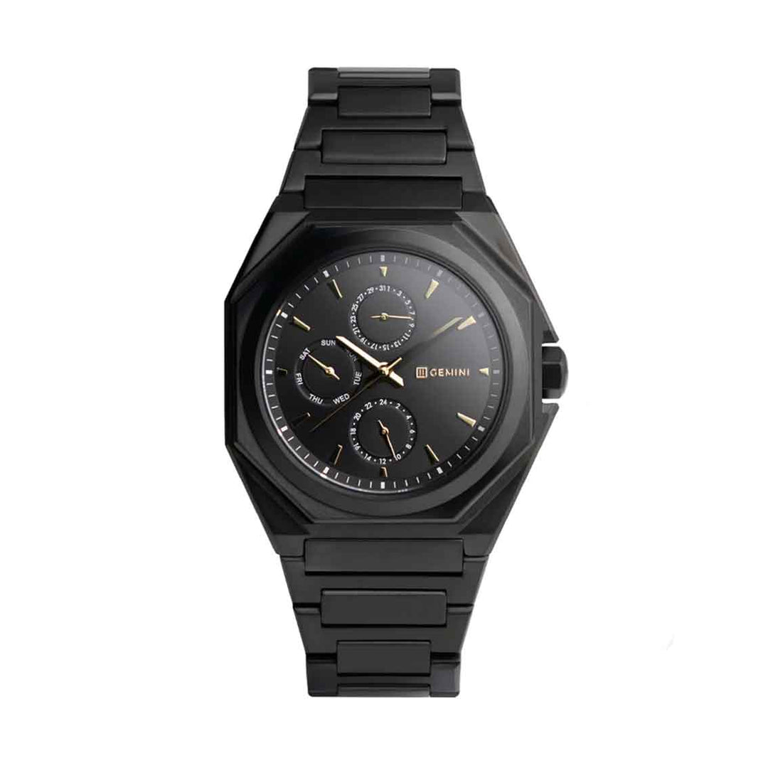 Gemini Herrenuhr Edelstahl Schwarz Ferro Royal