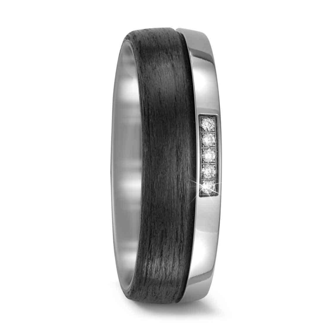 Titanfactory Eheringe Titan/Carbon - My Fine Jewellery