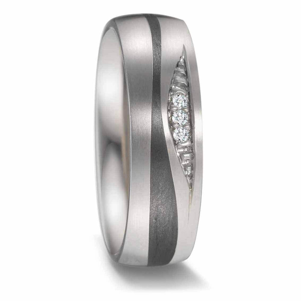 Titanfactory Eheringe Titan/Carbon - My Fine Jewellery