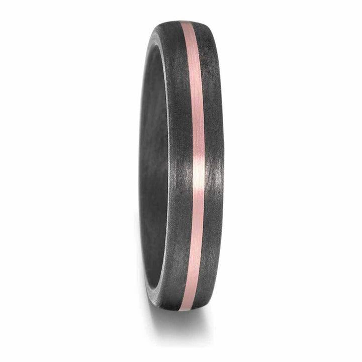 Titanfactory Eheringe Carbon, Roségold - My Fine Jewellery