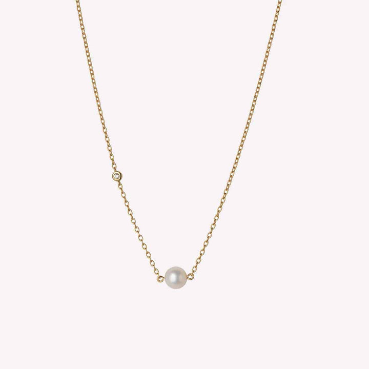 Halskette "Coco" Sterlingsilber, Zuchtperle, Zirkonia