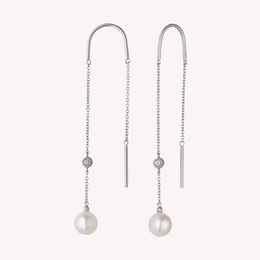 Ohrringe "Coco Strings" Sterlingsilber, Zuchtperle