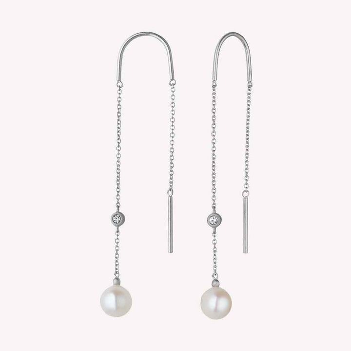 Ohrringe "Coco Strings" Sterlingsilber, Zuchtperle