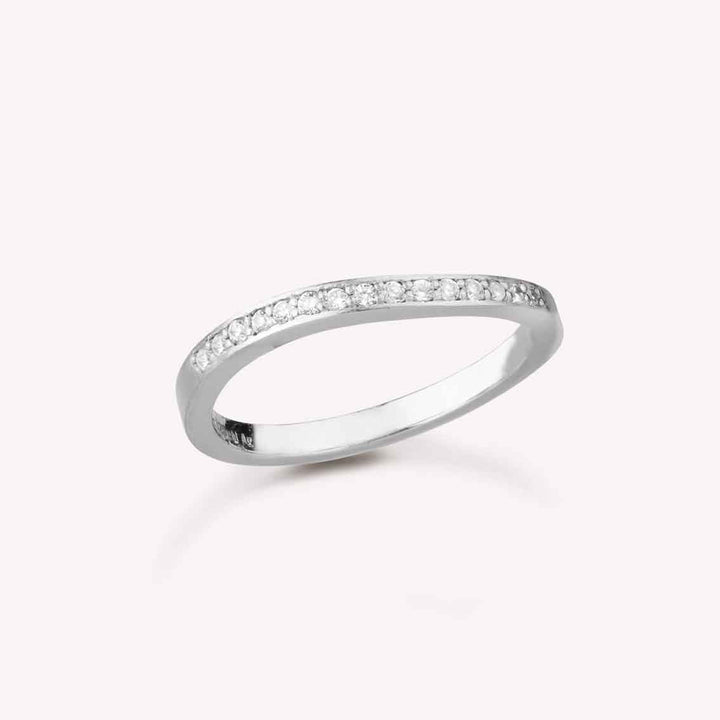 Ring "Ocean Flow Band Sparkle", Sterlingsilber, Zirkonia