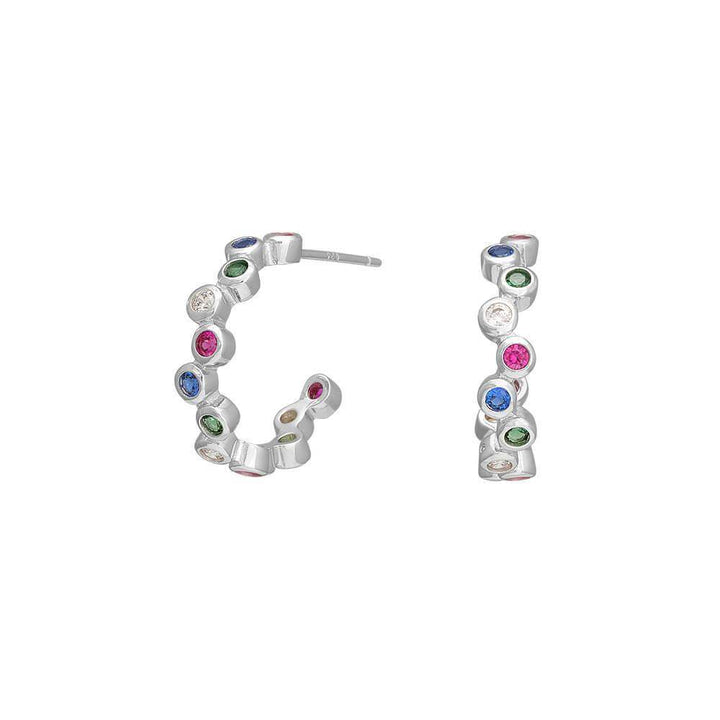 Joanli Nor rhodinierte Ohrstecker EBRUNOR 19mm Silber - My Fine Jewellery